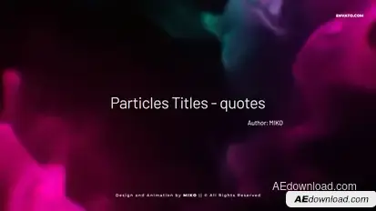 Particles Titles - Quotes Titles template preview