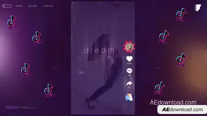 Particles Typography TikTok Elements Elements template preview
