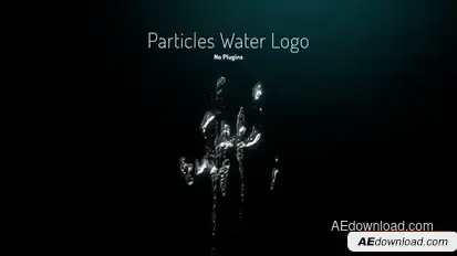 Particles Water Logo - No Plugins Logo Stings template preview