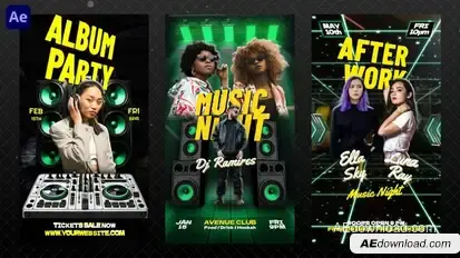Party Instagram Reels Video Displays template preview