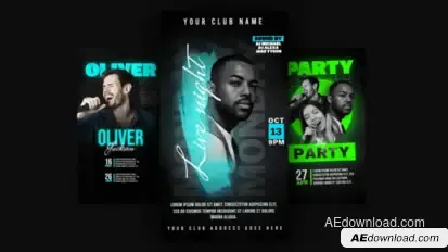 Party Instagram Stories/Reels Openers template preview