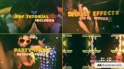 Party Invitation Video Displays template preview