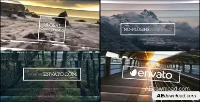 Passing Through Slides Video Displays template preview