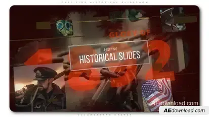 Past Time Historical Slideshow Openers template preview