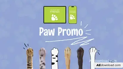 Paw Promo Video Displays template preview