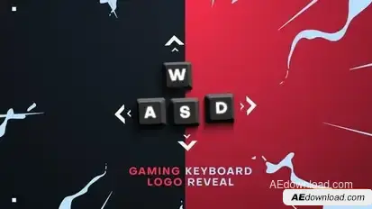PC Gaming Keyboard Logo Reveal Logo Stings template preview