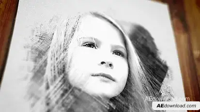 Pencil Drawing Video Displays template preview