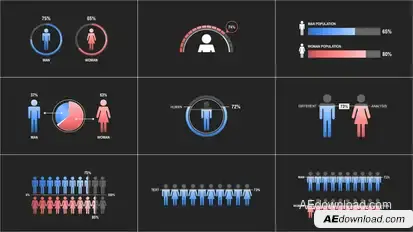People & Human Infographic Infographics template preview