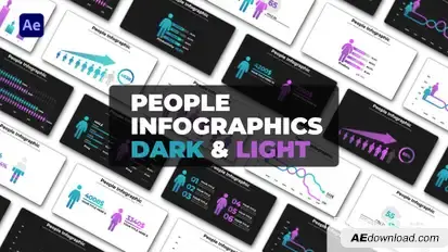 People Infographics | Dark and Light Themes Infographics template preview