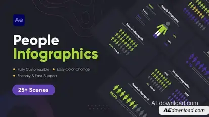 People Infographics Infographics template preview