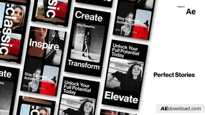 Perfect Stories For After Effects Video Displays template preview