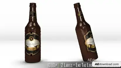 Personalized Bottle of Beer Logo Stings template preview