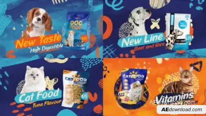 Pet Food Slideshow Product Promo template preview