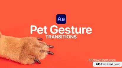 Pet Gesture Transitions for After Effects Elements template preview