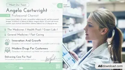 Pharma Company Promo Video Displays template preview