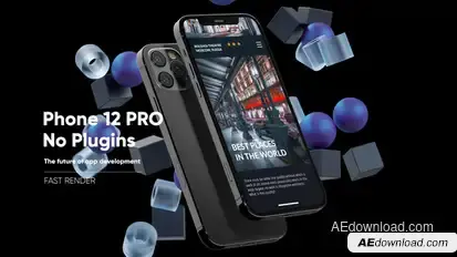 Phone 12 Pro App Presentation Mockup Product Promo template preview