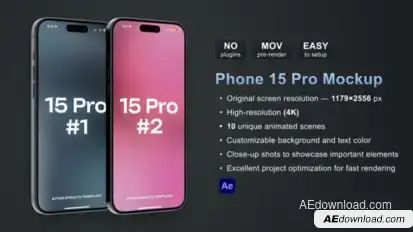 Phone 15 Pro Mockup Product Promo template preview