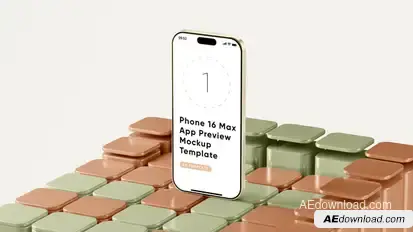 Phone 16 Max App Preview Screen Template Product Promo template preview