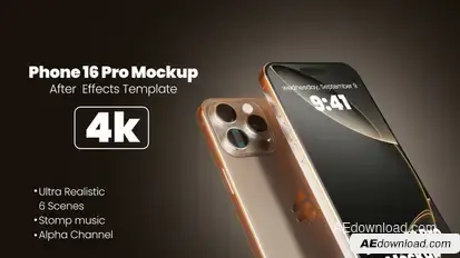 Phone 16 pro Mockup | 4K Product Promo template preview