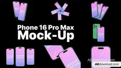 Phone 16 Pro Mockup Pack Product Promo template preview