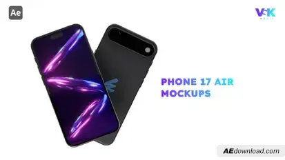 Phone 17 Air Mockups Video Displays template preview