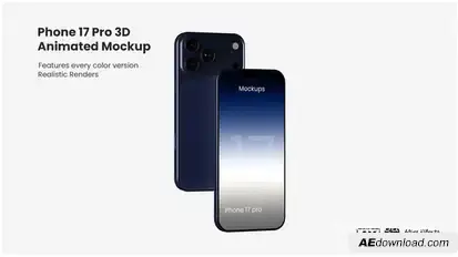 Phone 17 Pro 3D Animated Mockup Product Promo template preview
