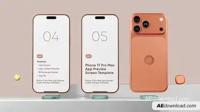 Phone 17 Pro App Preview Screen Template Product Promo template preview
