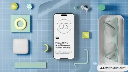 Phone 17 Pro App Showcase Screen Mockup Product Promo template preview