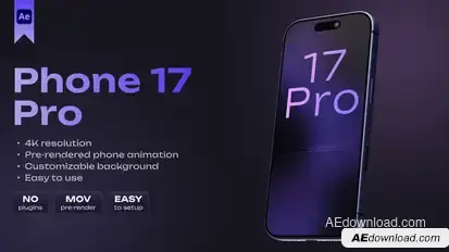 Phone 17 Pro Blue Mockup Product Promo template preview