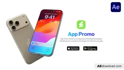 Phone 17 Pro Max App Promo for After Effects | 15 Animated 4K Scenes Product Promo template preview