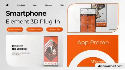 Phone Element 3D Promo Product Promo template preview