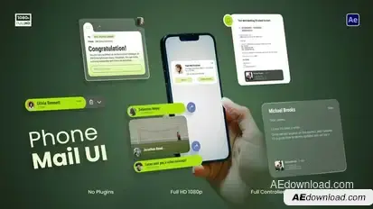 Phone Mail UI Elements template preview
