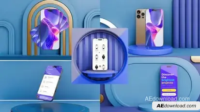 Phone mockup Video Displays template preview