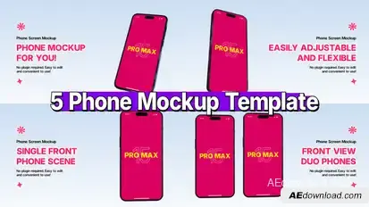 Phone Mockup Pack Product Promo template preview