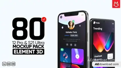 Phone Mockup Pack - Phone 12 & S21 Ultra | v1 Product Promo template preview