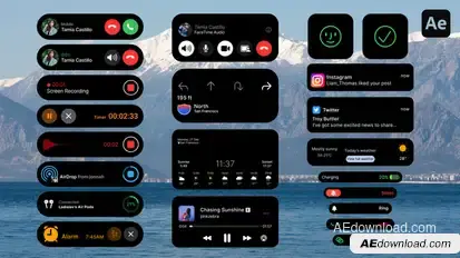 Phone UI Interface Pack Elements template preview
