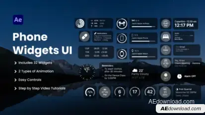 Phone Widgets & UI Elements Elements template preview