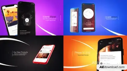 Phone X Modular App Intro Product Promo template preview