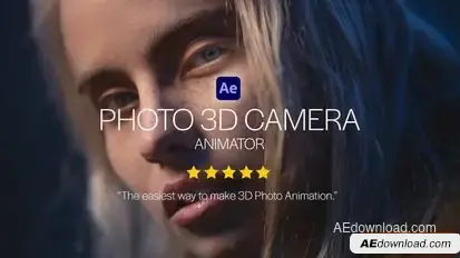 Photo 3D Camera Animator Openers template preview