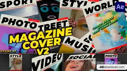 Magazine Cover Video Displays template preview