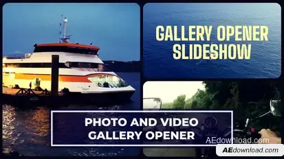 Photo and Video Gallery Opener Typography Multiscreen Opener Video Displays template preview