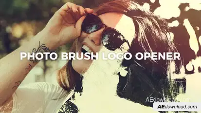 Intro Photo Brush Logo Opener Logo Stings template preview