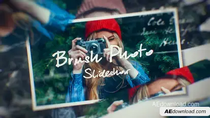 Photo Brush Slideshow Video Displays template preview