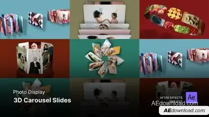 Photo Display - 3D Carousel Slide After Effects Project Files Video Displays template preview