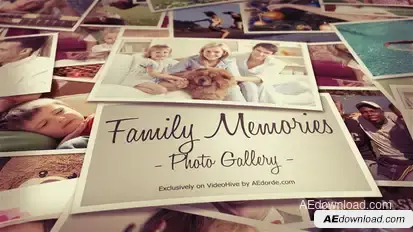 Photo Gallery - Family Memories Video Displays template preview