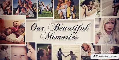 Photo Gallery - Our Beautiful Memories Video Displays template preview