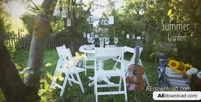 Photo Gallery - Summer Garden Video Displays template preview