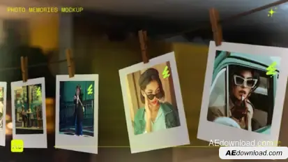 Photo Memories Mockup Video Displays template preview