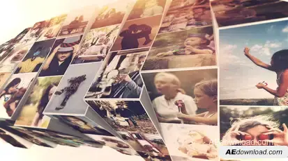 Photo Mosaic Slideshow Video Displays template preview