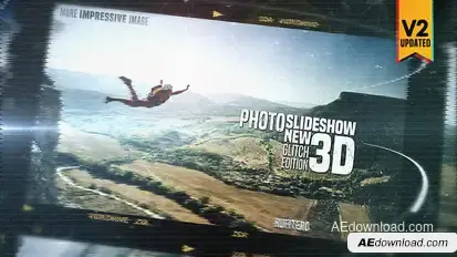 Photo Slide Show 3D New Glitch Edition Openers template preview